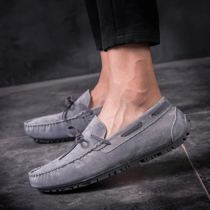 

Мокасины мужские из натуральной кожи, на плоской подошве