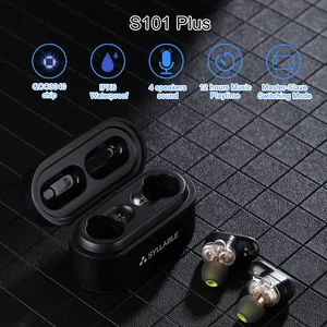 Newest SYLLABLE S101 Plus bass earphones wireless headset of QCC3040 Chip S101 Plus Master-Slave Swi