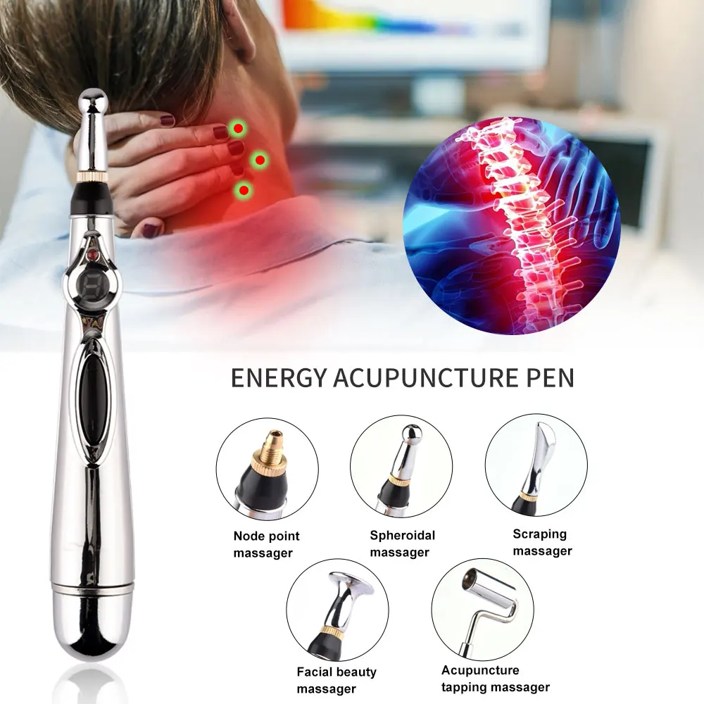 

Electronic Acupuncture Pen 5 Head Electric Meridians Laser Therapy Meridian Energy Pen for Relief Pain Tools Health Care