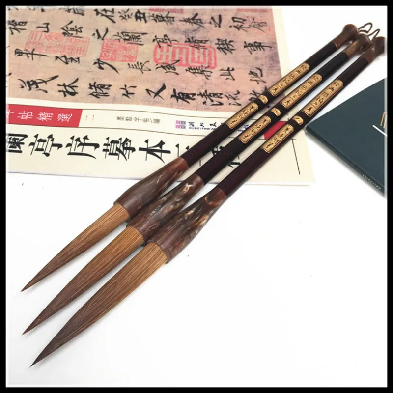 Кисть для каллиграфии с волосами Weasel 3 шт. набор кистей рисования китайскими