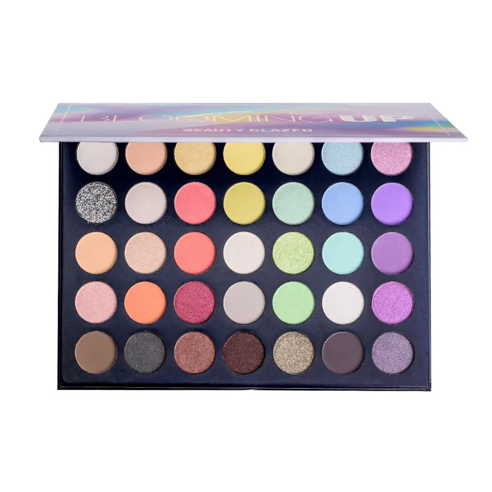 Профессиональные Красочные Тени для век Beauty Glazed макияж 35 ярких красочных матовых