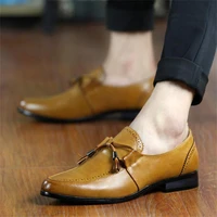 mens casual leather shoes calfskin soft faced pointed toe mens shoesdaily comfortable office work shoes fashionable loafers