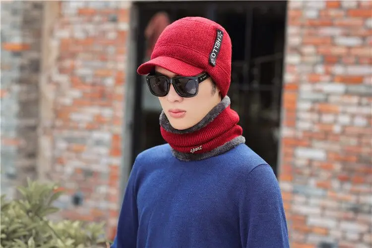 Зимние шапки Skullies Beanies, зимние шапки бини для мужчин и женщин, шерстяной шарф, шапки, Балаклава, маска, шапка, вязаная шапка, новинка