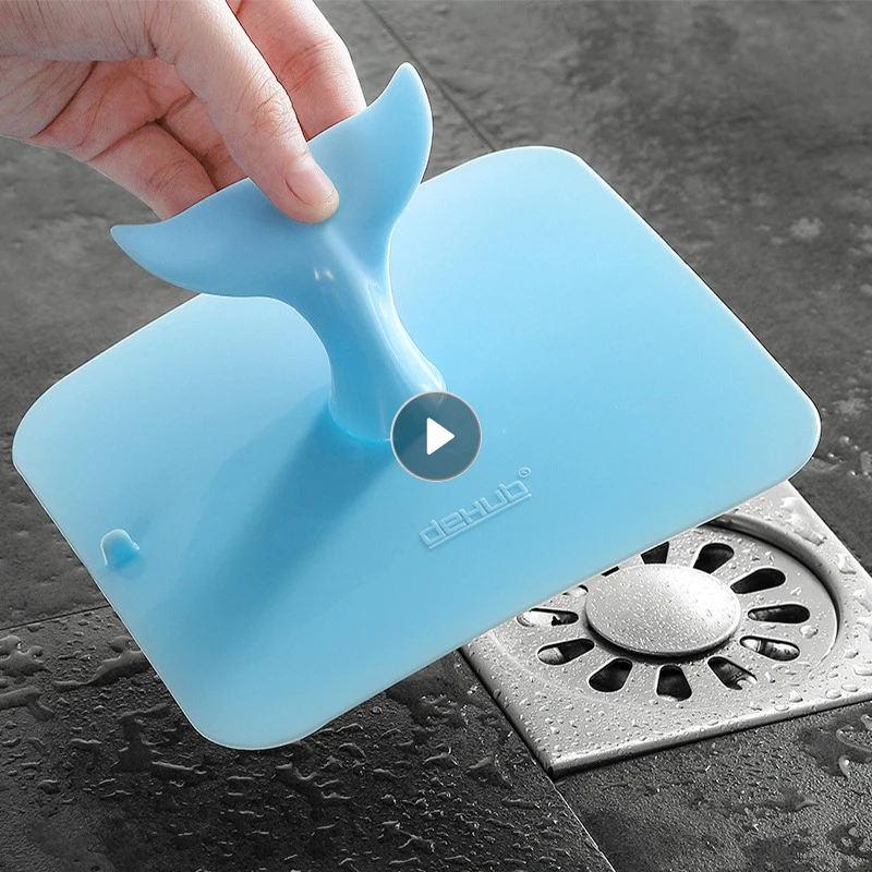 

Новая силиконовая напольная дренажная крышка, кухонный дезодорирующий прибор для ванной комнаты, фильтр для волос с милым голубым Китаем, и...