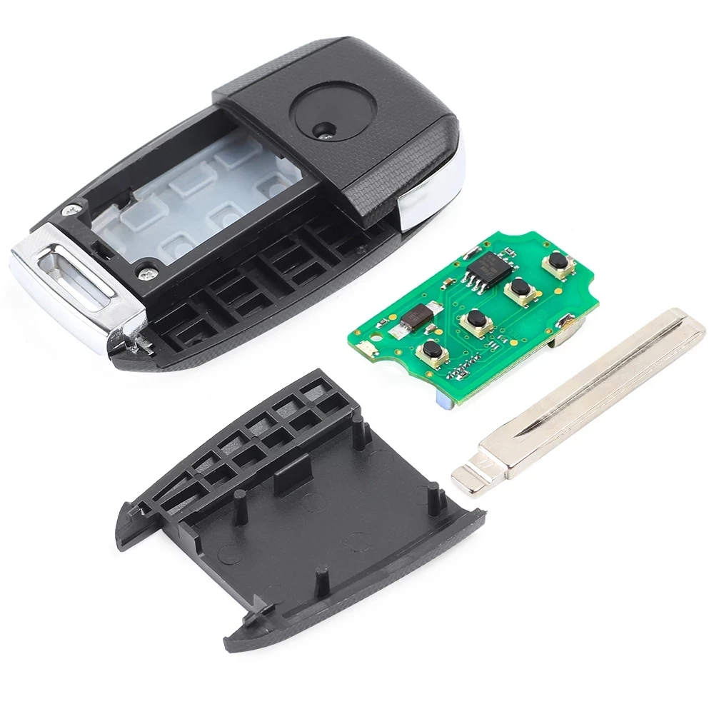 KEYECU обновлен Флип складной 3 кнопки дистанционный ключ брелок от машины 433 МГц ID60