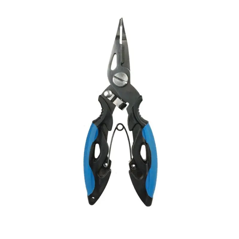 

Road Clamp Titanium Plating Small Tip Open Loop Bait Tool Fishing Scissors Lure Plier Accessories Multifunctional