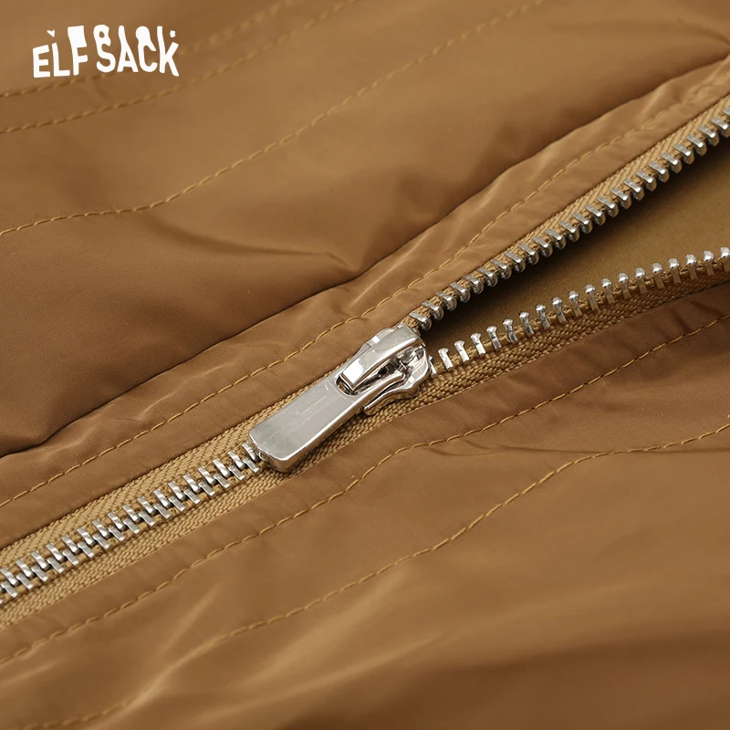 ELFSACK New Women Trench Coats,Fashion Casual Turn-down Collar Hooded Female Trench Coat Autumn Streetwear Clothing