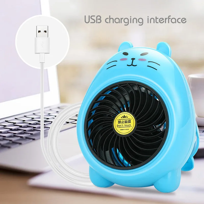 Двойной лопасти мини USB вентилятор для офиса дома портативный компьютер ПК