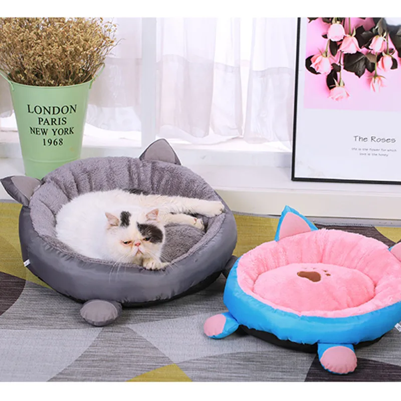 

Симпатичное домашнее животное собака щенок кошка Флисовая теплая кровать домик плюшевое удобное гнездо коврик для сна Гнездо