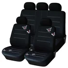 Чехлы для автомобильных сидений Aimaao, всесезонные универсальные защитные накидки на сиденья Skoda Fabia с вышивкой в виде бабочек