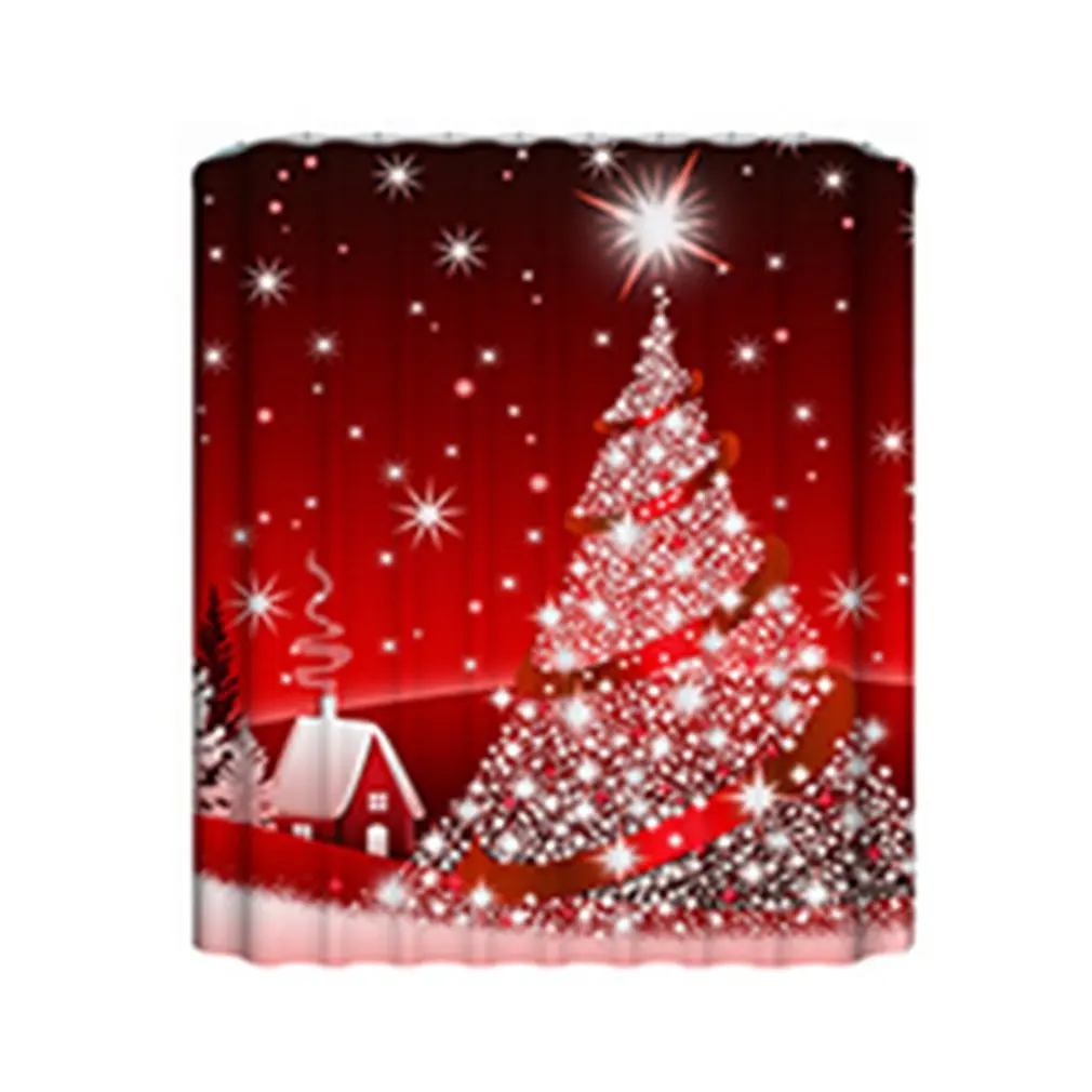 3D Рождественский Декор печатная занавеска креативная драпировка занавески