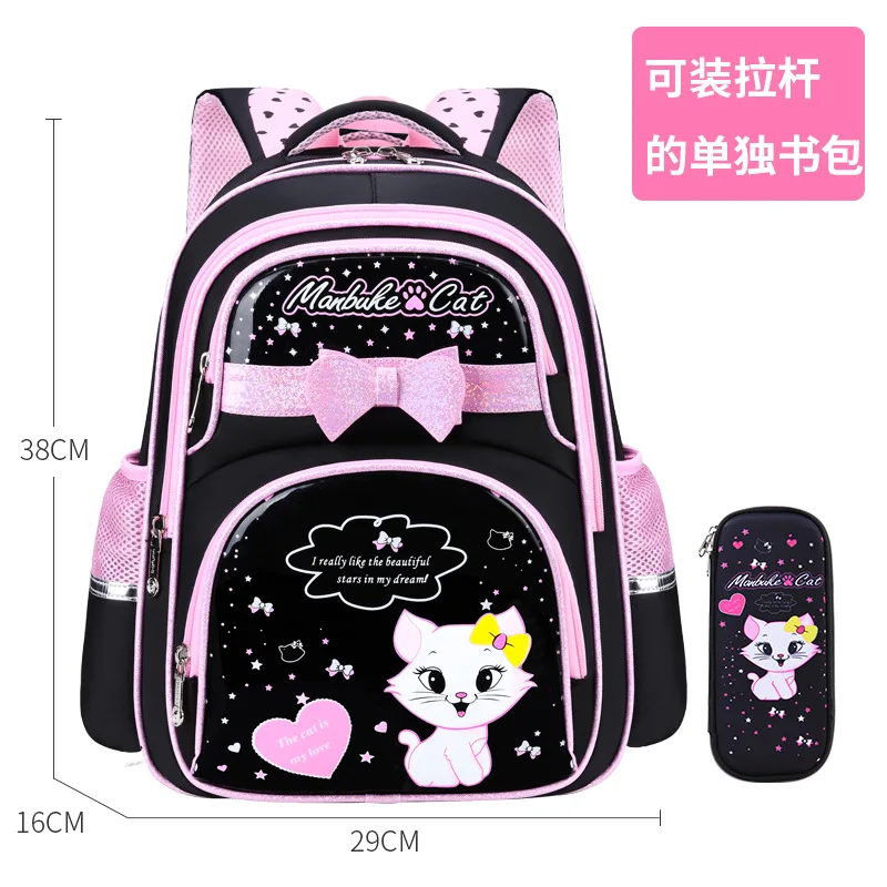 Trolley school Backpack set Removable Children School Bags Wheel School Bag Grils cartoon Kids backpack princess Schoolbags kids