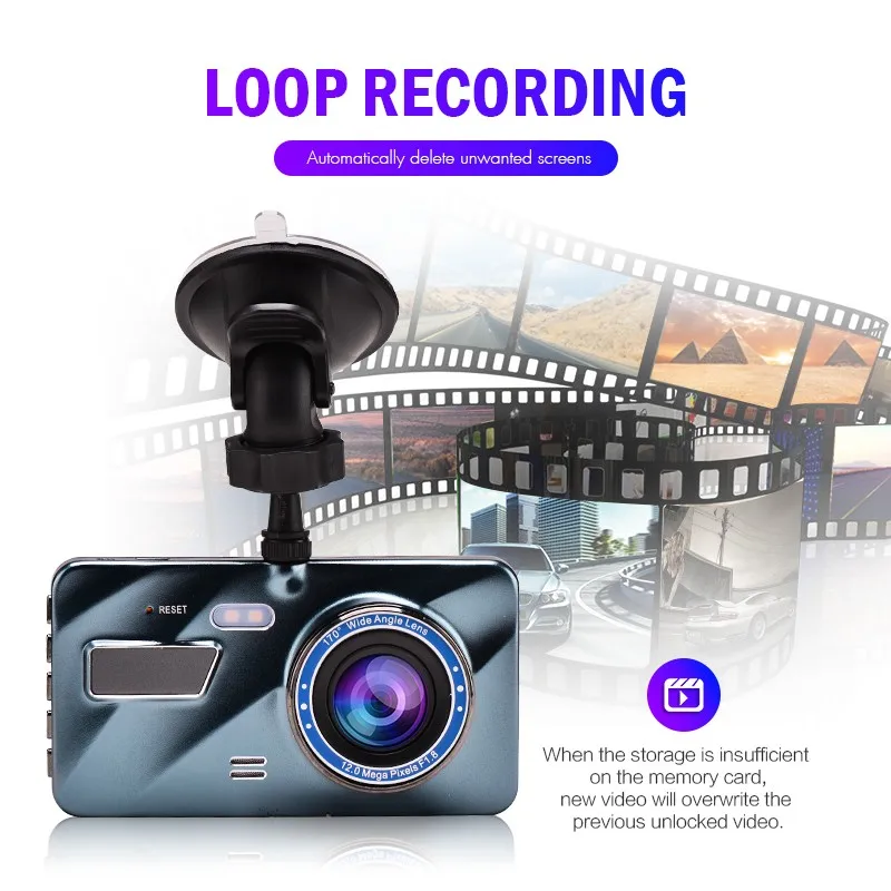 

3.6 Inch Car DVR 1080P Dash Cam Video Recorder Rear View Dual Camera Full HD Car Camera Auto Night Vision G-sensor Dashcam