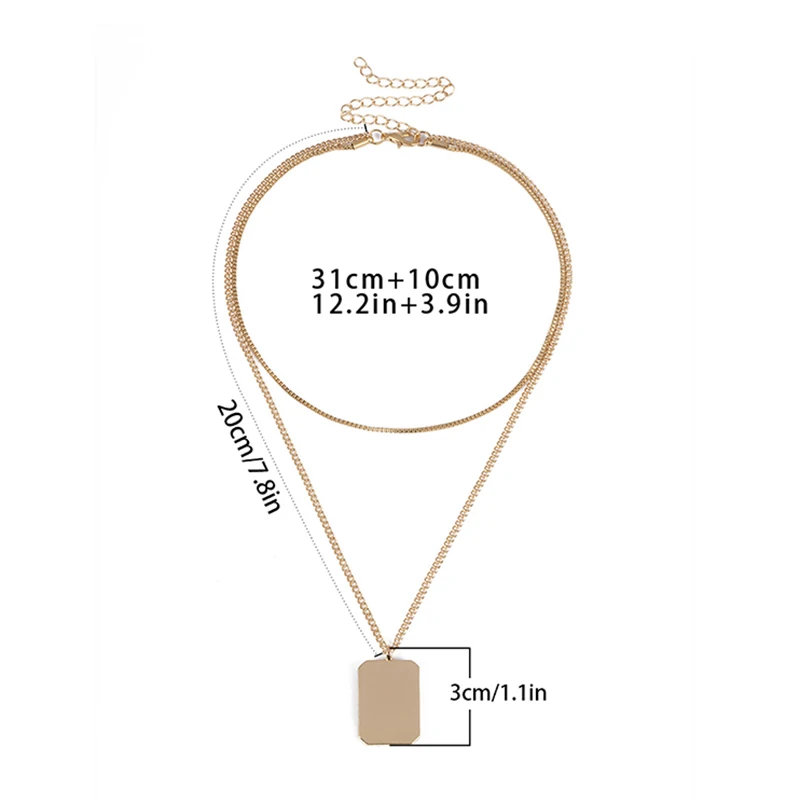 

Fashion Women Multilayer Charm Pendant Choker Necklace Boho Long Chain Necklace Jewelry Hot Sale