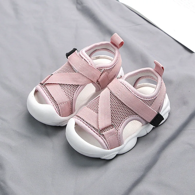 

2021 Summer Kids Mesh Sandals Baby Girls Casual Shoes Children Beach Sandals Boys Brand Black Shoes Fashion Sport Sandals