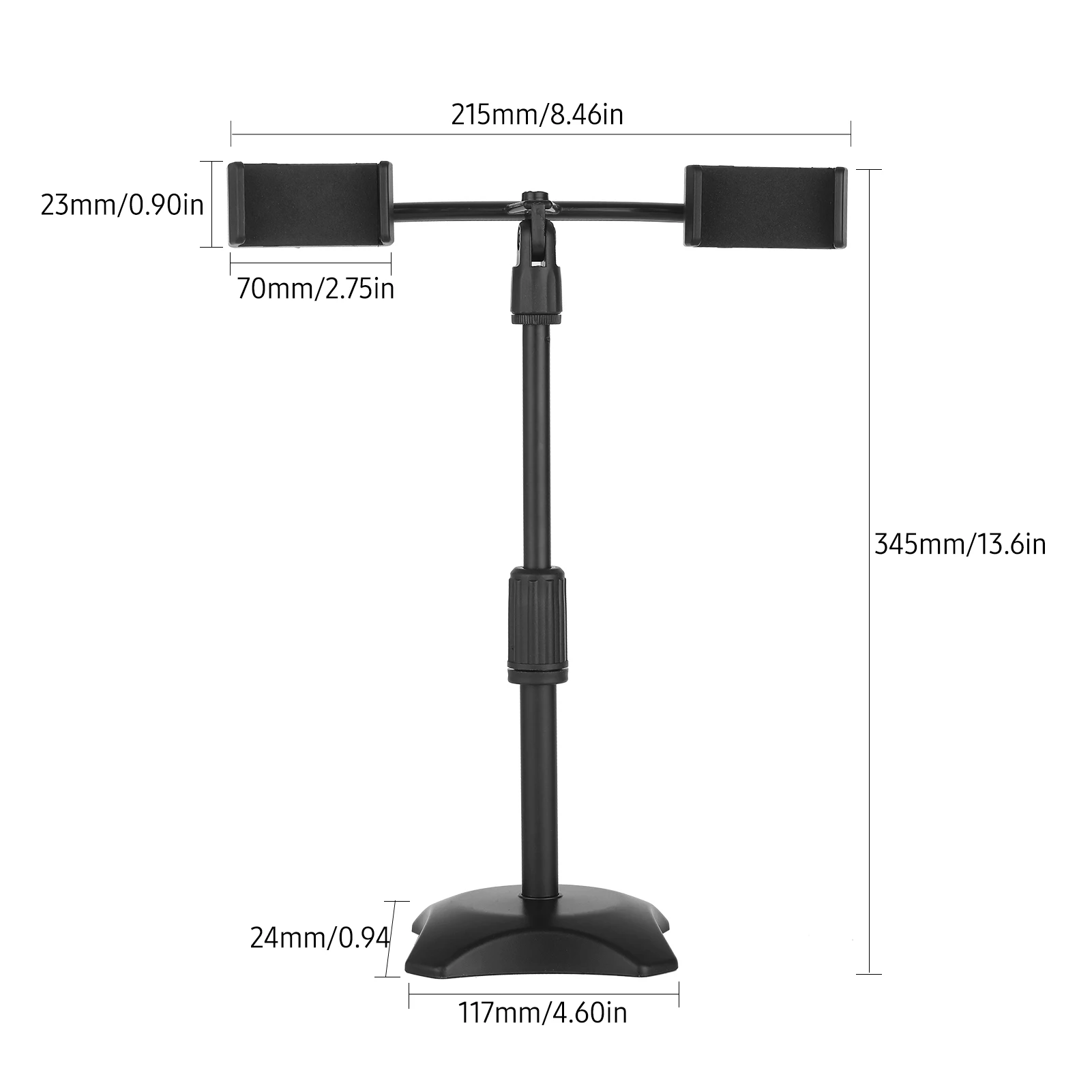 

Lifting Desktop Mobile Phone Bracket Lifting Stand Clip Anti-Slip Universal Phone Holder Adjustable for Live Broadcast