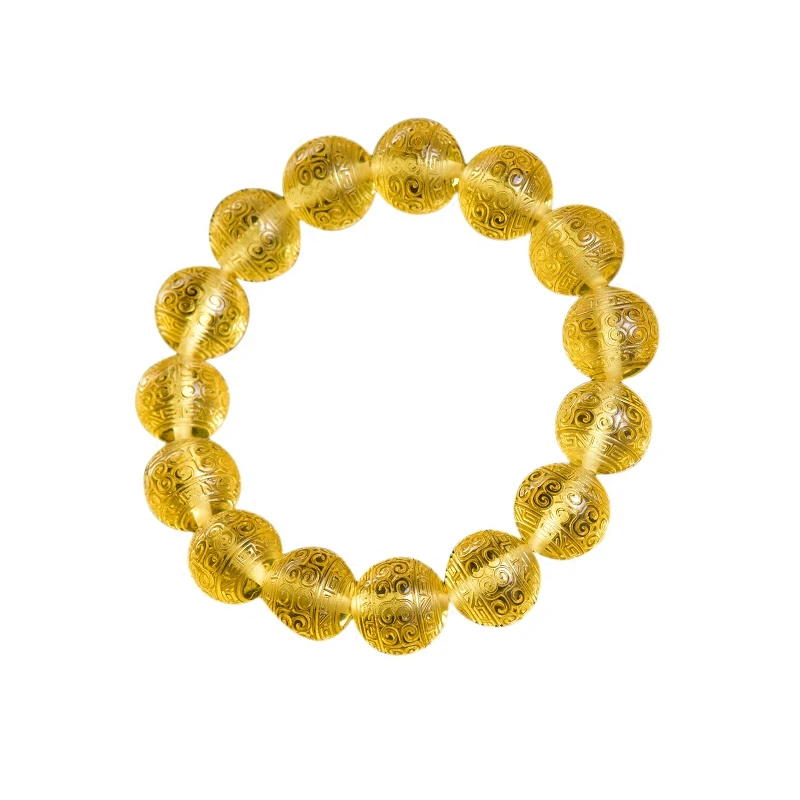 Янтарный медовый воск одно кольцо резной браслет натуральный фиолетовый задняя