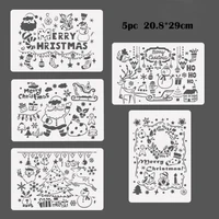 christmas stencil painting template diy wall scrapbook coloring embossing album decorative cake stencil office school supplies