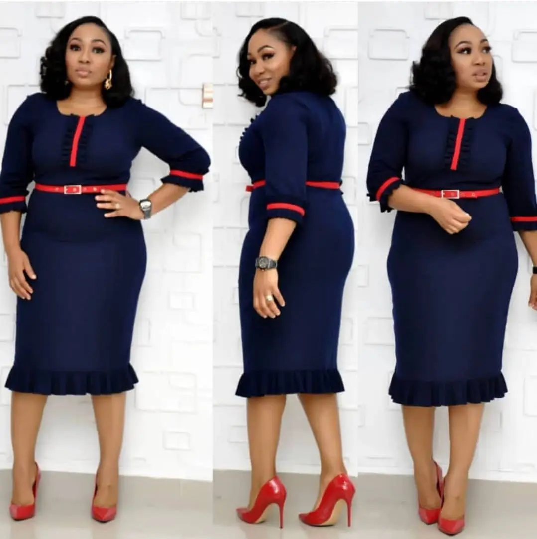 Новинка Весна 2020 элегантное платье в африканском стиле с круглым вырезом из