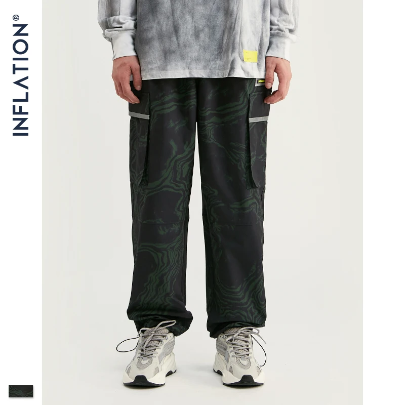 INFLATION 2019 осенние мужские штаны для бега темно камуфляж повседневные хип хоп