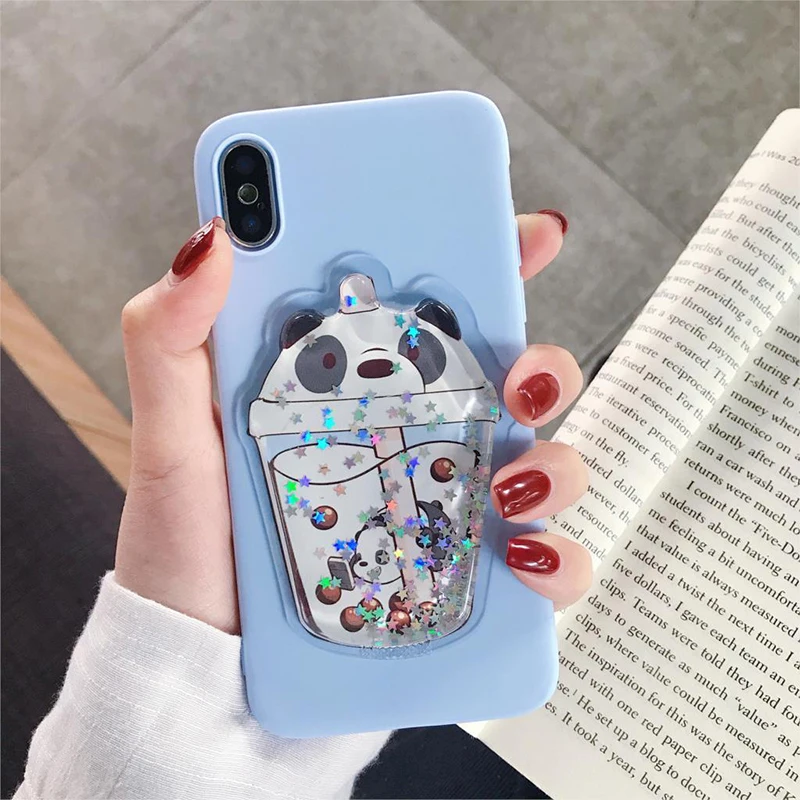 WhiteBear Purple Милый чехол с чашкой для напитков для Xiaomi Redmi 8A 8 7A 7 5A 6 Pro 5 Plus 4X3 Hongmi K20 Pro S2 Go милый мягкий чехол из ТПУ с медведем - Цвет: WhiteBear Purple