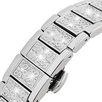 Silver Часы с яркими украшениями Bling ремешок совместим с Apple Watch Series 5/4/3/2/1, металлическое ювелирное изделие лентой со стразами части для наручных часов Apple Watch 38 мм - Цвет ремешка: Silver