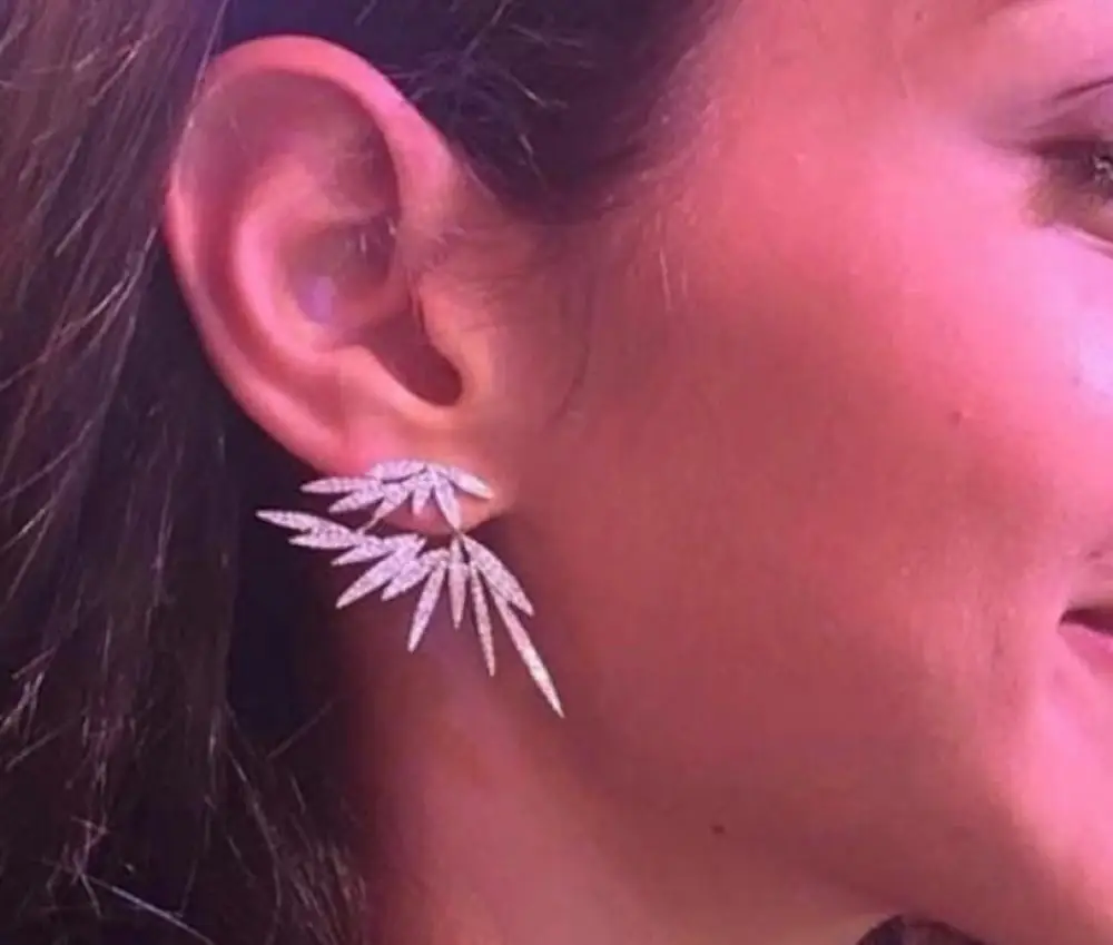 Серьги-гвоздики женские с фианитом 2 шт. | Украшения и аксессуары