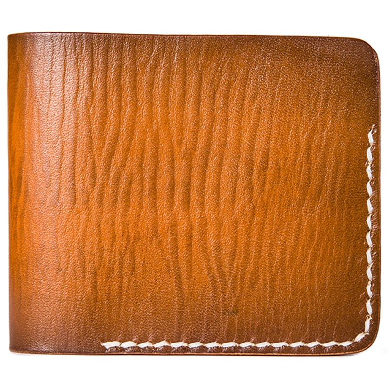 Natural Cowskin Leather Designer Handmade Men Wallet Tanned Retro Fashion Cash Purse Man Holder Luxury Quality Money Clip | Багаж и сумки
