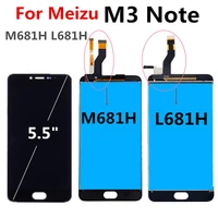 for meizu m3 note lcd l681h m681h m681q lcd display touch screen digitizer assembly 5 5 for meizu note 3 lcd black white