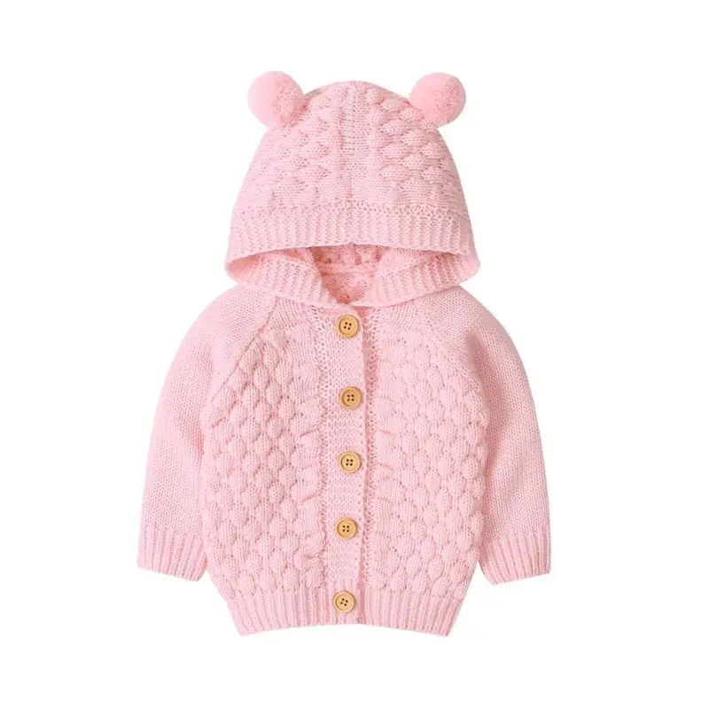 

TChildren Kids Autumn Clothes Baby Boy Girl Cotton Plush Ball Design Casual Sweater Outerwear Coat Clothes