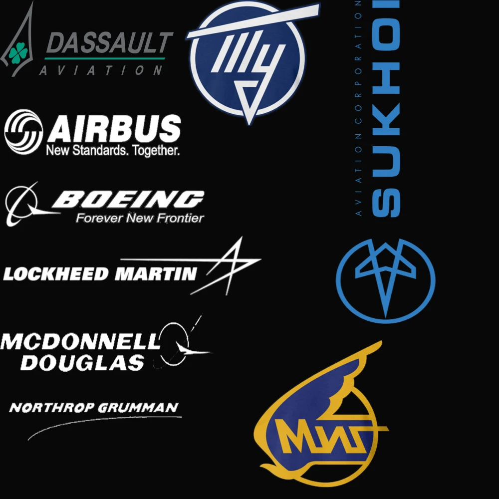 Мужские футболки MCDONNELL Дуглас Mikoyan MIG Northrop Grumman Sukhoi боинс аэробус Локхид Мартин