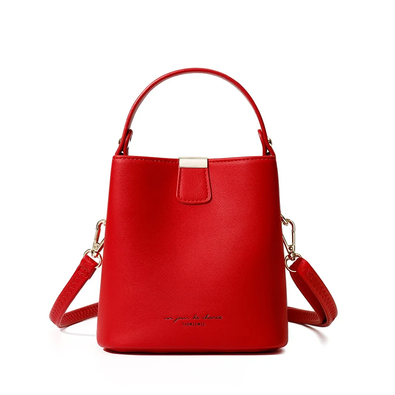 

new women's bag fashion bucket bag Handbags Ladies Bucket Bags Female Shoulder Bag Pu Leather Clutch Bag Women Handbags