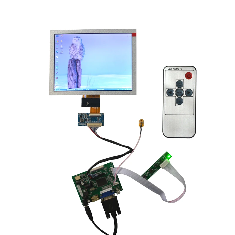8inch EJ080NA-04C EJ080NA-04B 1024x768 LCD Panel plus HDMI VGA AV Remote control LCD Controller Board kit DIY Raspberry Pi