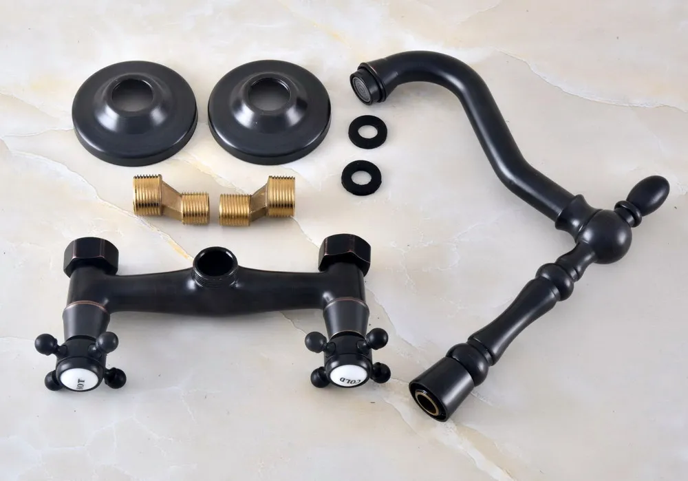 Латунный Смеситель для раковины в ванной и кухне с черной масляной резинкой