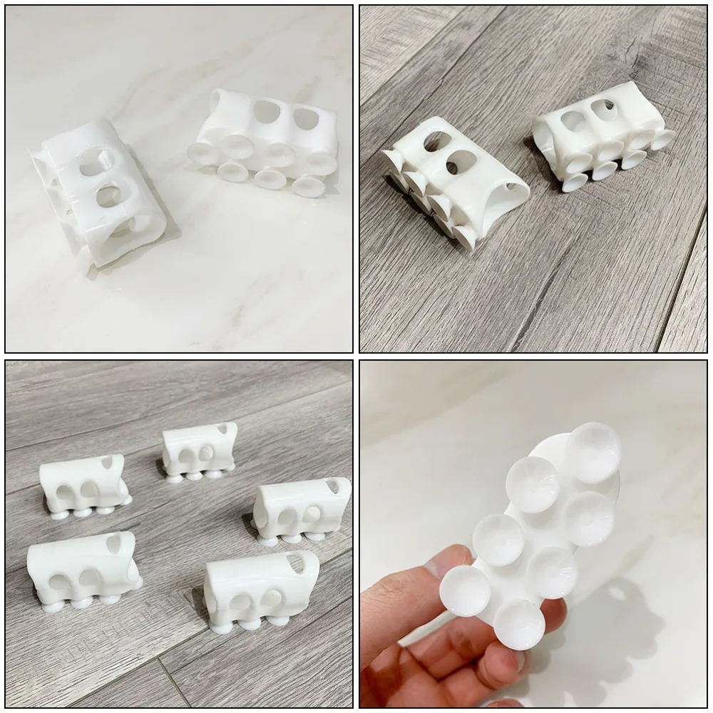 

10Pcs Non-punching Brackets Home Shower Sprinkler Holders (White)