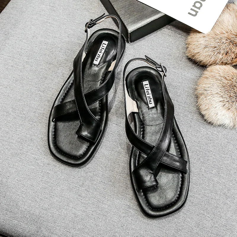 

Sandals Women Summer Beach Sandals Flat Shoes 2021 Comfortable Soft Sole Flip Flops Large Size Sandals Women 41 One 43