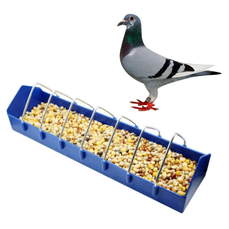 

Chicken Feeders Plastic Slot 16" Trough Poultry Food Containers for Small Birds Pigeons Quails Drinker Simple to Fill H056