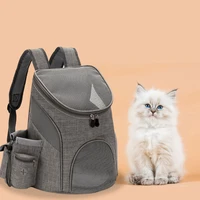 breathable pet bag double shoulder backpack foldable mesh puppy cat dog sack carrying front bag outdoor travel pet supplies