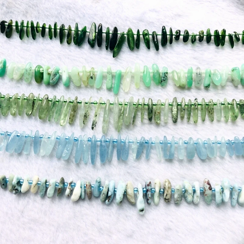 Wholesale 1string Natural Gem Stone Chip Nugge Beads,Kunzite,Diopside,Chrysoprase,Larimar Beads For jewelry DIY 15.5"/string