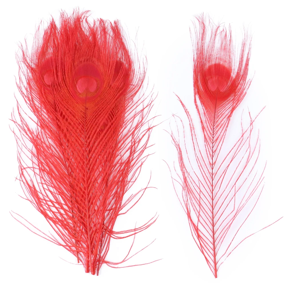 Натуральное павлинье перо окрашенные цветные для DIY Свадебные украшения длина 25