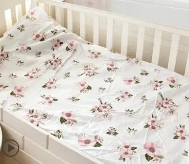 Flower Милый детский чехол на кровать со слоном, дышащая простыня для детской кроватки, детский хлопковый матрас, защитный чехол для детского постельного белья с героями мультфильмов - Цвет: Flower
