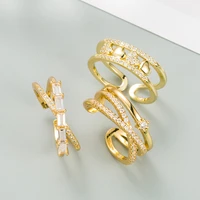 womens simple style x cross wedding rings shiny crystal zirconia geometric trendy open ring jewelry love heart accessories
