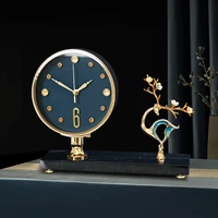 luxury table clock metal gold clocks wall christmas decoration watch figurines living room decoration desktop clock gift