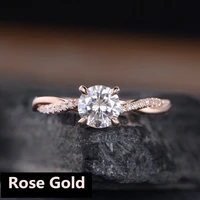 3 colors trendy cubic zirconia cross twist rings for women engagement wedding party jewelry female ring accessories size 6 10