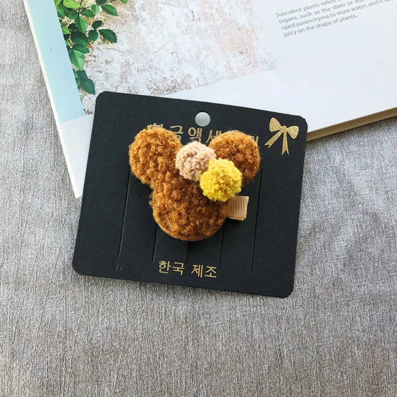 Заколки для волос с Минни Маус маленьких девочек детские заколки на осень и зиму