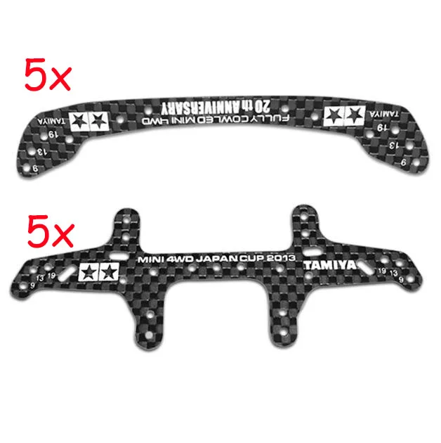 5xfront 5xrear-2013 10 шт. 95072+ 94954 1,5 мм углеродное волокно передняя/задняя надпись Армирующая пластина для RC Tamiya Mini 4WD гоночный автомобиль модель - Цвет: 5xfront 5xrear-2013