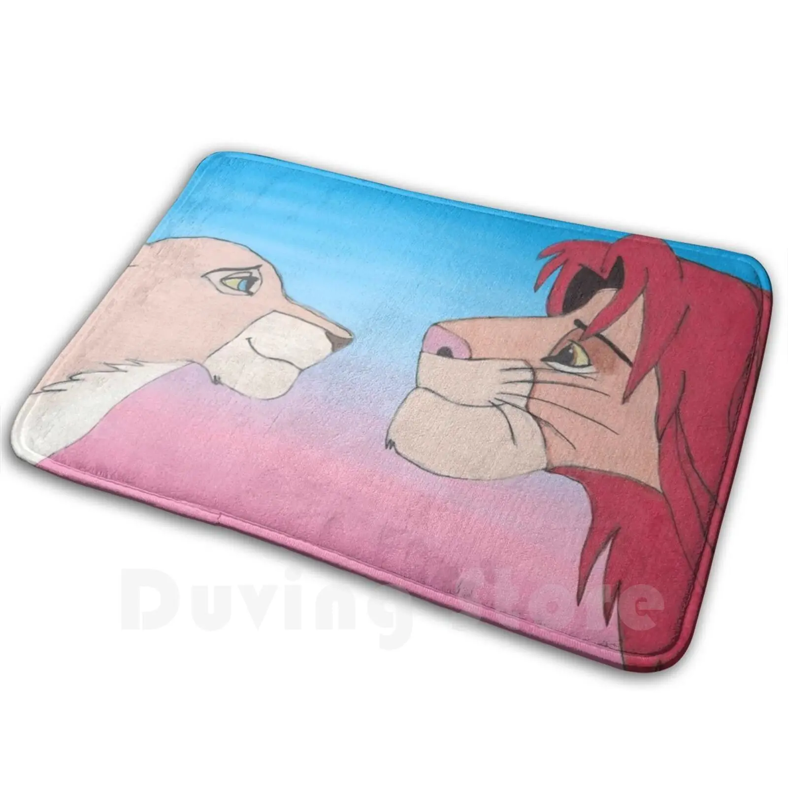 

Мягкий Нескользящий ковер Feel The Love Night, 1856, Симба, Нала, Король Лев, можете ли вы почувствовать любовь, классический