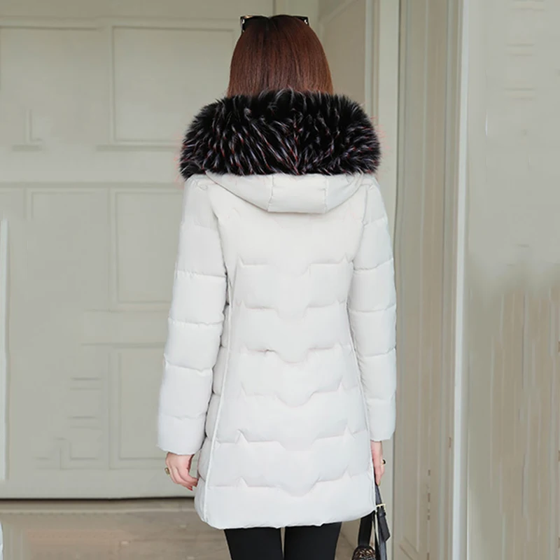 Зимняя женская длинная куртка размера плюс тонкие парки женские офисные куртки