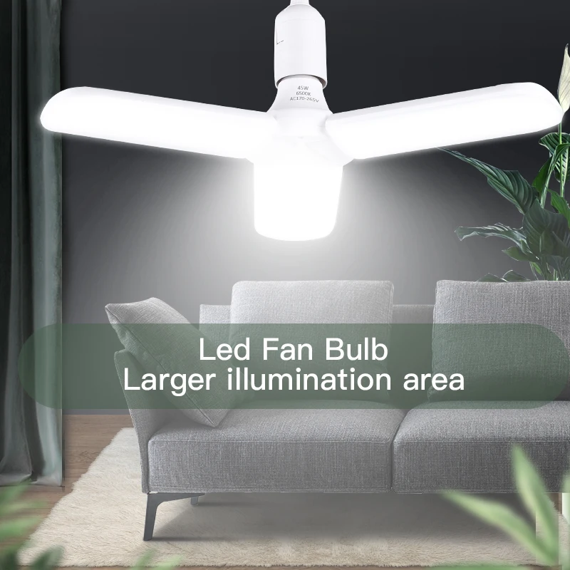 E27 светодиодная лампа 220 В потолочный складной светодиодный светильник 20 Вт 30 45