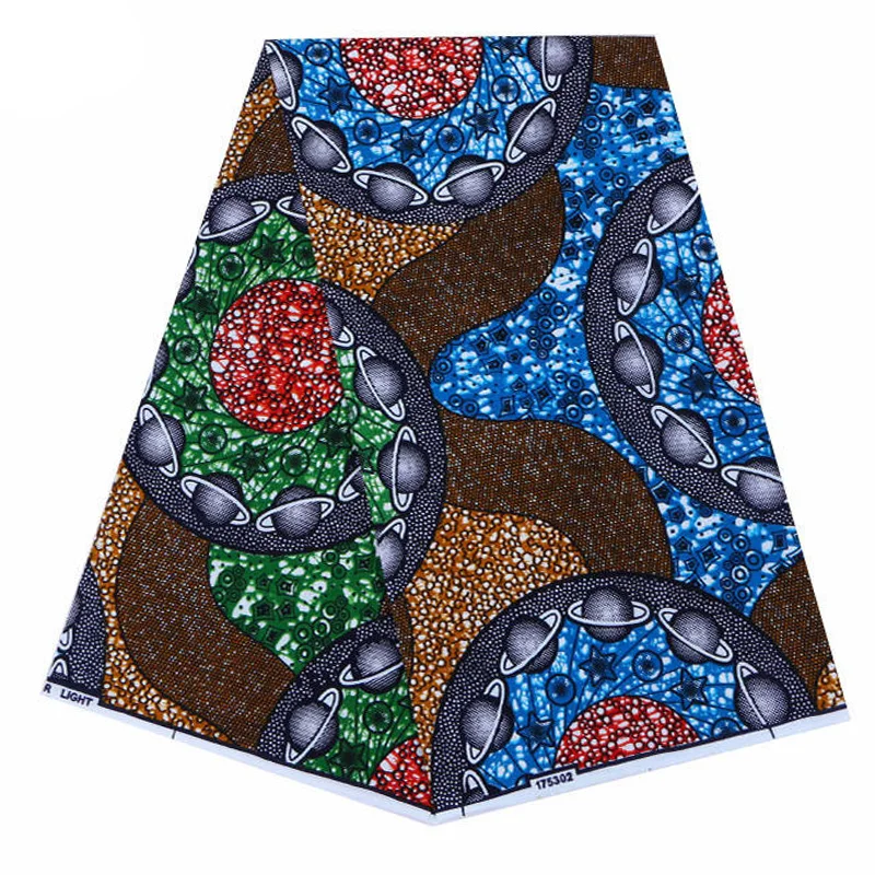 100% Cotton Ankara African Printed Patchwork Fabric Real Wax Tissu Top Quality Sewing Material For Dress Artwork Accessory 6yard | Дом и сад